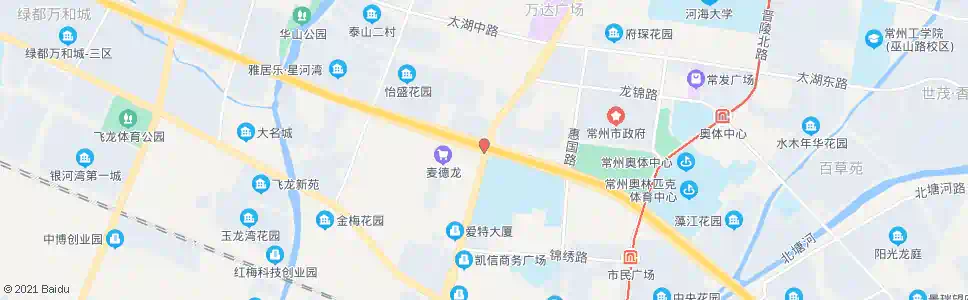 常州通江路龙城大道(b)_公交站地图_常州公交_妙搜公交查询2024