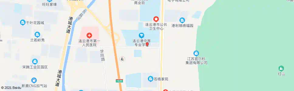 连云港中等专业学校南门_公交站地图_连云港公交_妙搜公交查询2024