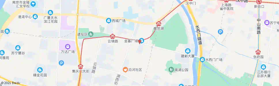 南京水西门大街大士茶亭_公交站地图_南京公交_妙搜公交查询2024