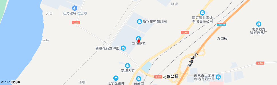 南京新铜花苑西门_公交站地图_南京公交_妙搜公交查询2024
