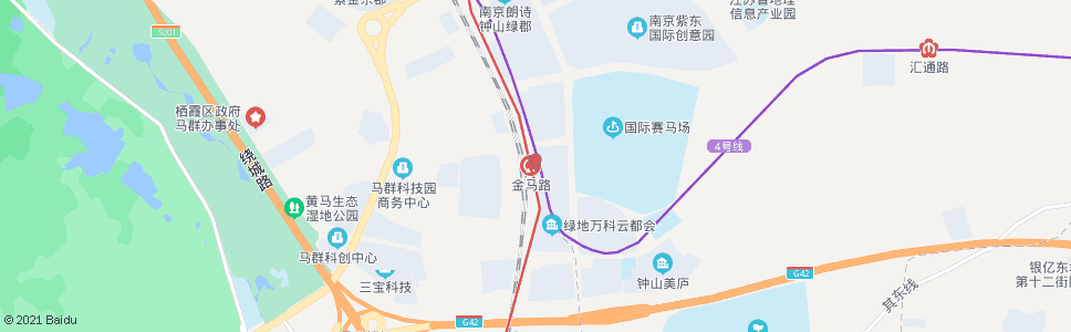 南京金马路地铁站_公交站地图_南京公交_妙搜公交查询2024