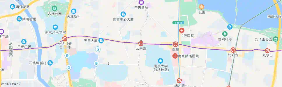 南京云南路_公交站地图_南京公交_妙搜公交查询2024