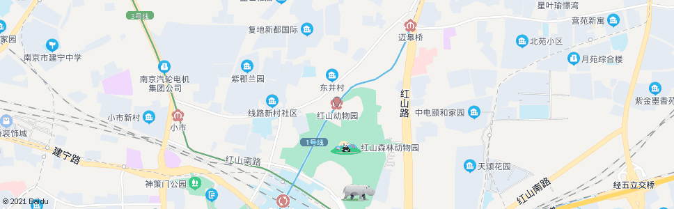 南京红山动物园站_公交站地图_南京公交_妙搜公交查询2024