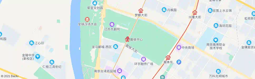 南京奥体中心西门_公交站地图_南京公交_妙搜公交查询2024