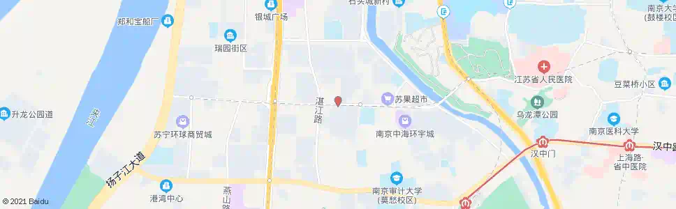 南京清凉门大街湛江路_公交站地图_南京公交_妙搜公交查询2024