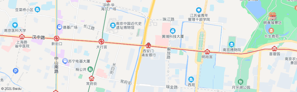 南京西安门_公交站地图_南京公交_妙搜公交查询2024
