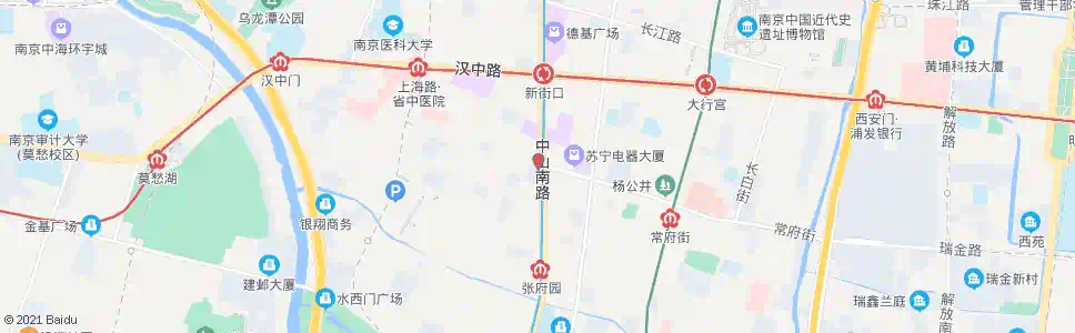 南京中国银行_公交站地图_南京公交_妙搜公交查询2024