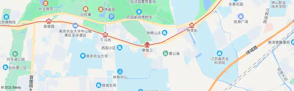 南京孝陵卫_公交站地图_南京公交_妙搜公交查询2024