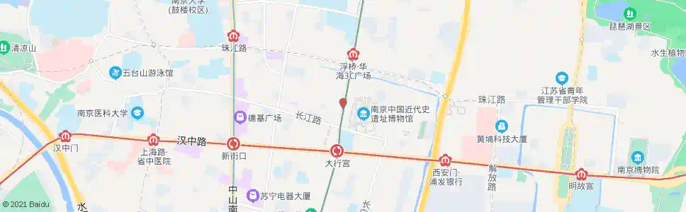 南京大行宫北_公交站地图_南京公交_妙搜公交查询2024