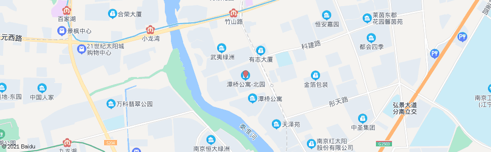 南京潭桥公寓北园_公交站地图_南京公交_妙搜公交查询2024