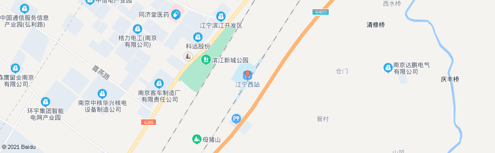 南京江宁西站_公交站地图_南京公交_妙搜公交查询2024