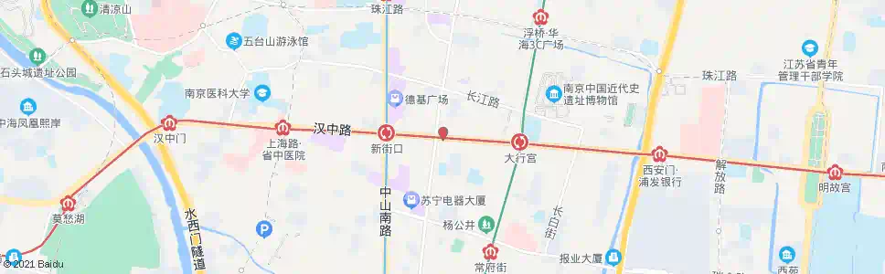 南京新街口东_公交站地图_南京公交_妙搜公交查询2024