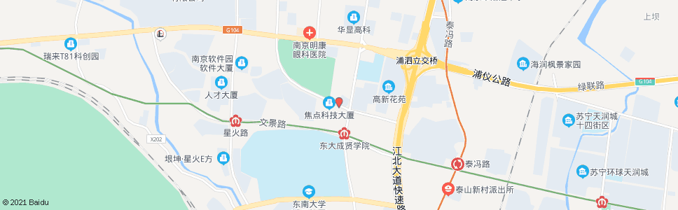 南京高新路丽景路_公交站地图_南京公交_妙搜公交查询2024