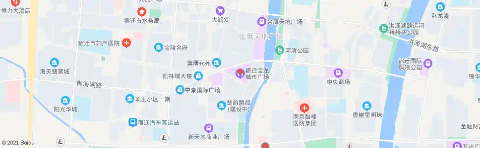 宿迁宝龙城市广场_公交站地图_宿迁公交_妙搜公交查询2024