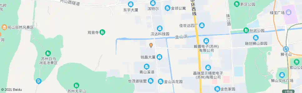 苏州金山路湘江路西_公交站地图_苏州公交_妙搜公交查询2024