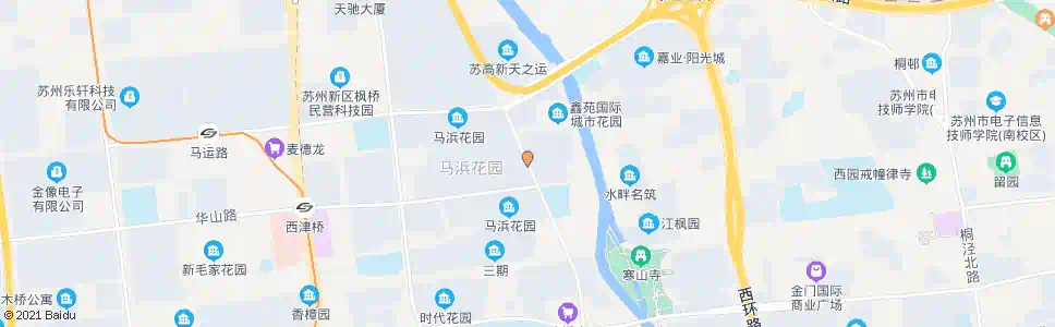 苏州滨河路华山路北_公交站地图_苏州公交_妙搜公交查询2024