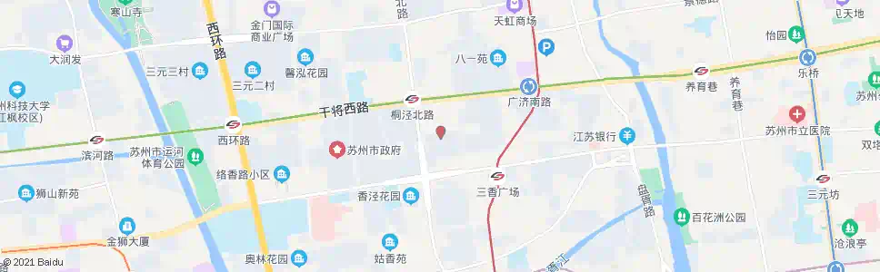 苏州彩香新村(行政服务中心)_公交站地图_苏州公交_妙搜公交查询2024