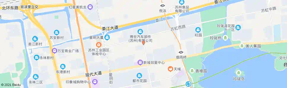 苏州星海街苏虹西路南_公交站地图_苏州公交_妙搜公交查询2024