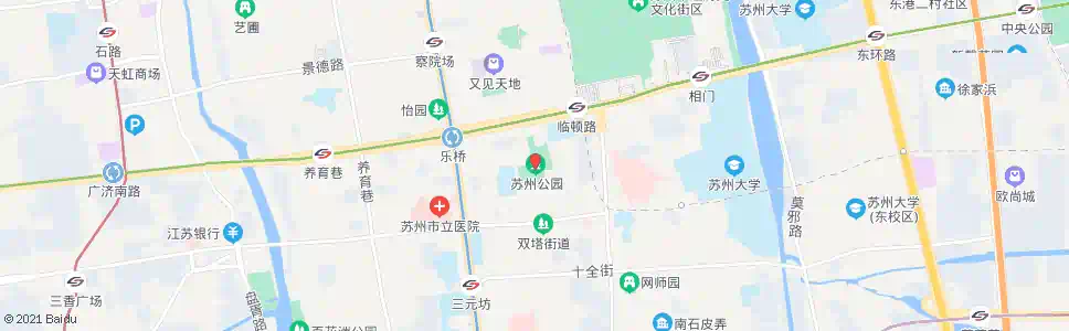 苏州大公园_公交站地图_苏州公交_妙搜公交查询2024