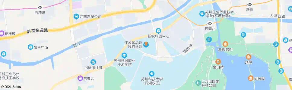 苏州苏州技师学院_公交站地图_苏州公交_妙搜公交查询2024