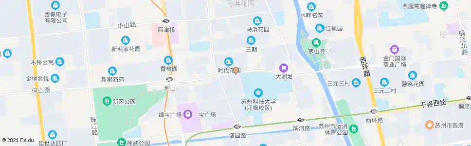 苏州时代花园_公交站地图_苏州公交_妙搜公交查询2024