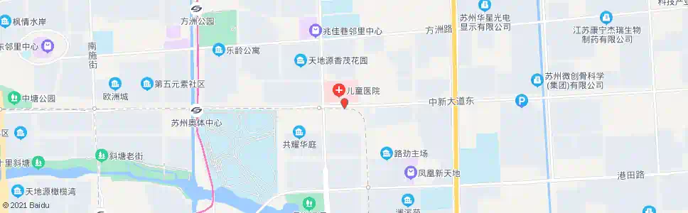 苏州儿童医院南_公交站地图_苏州公交_妙搜公交查询2024