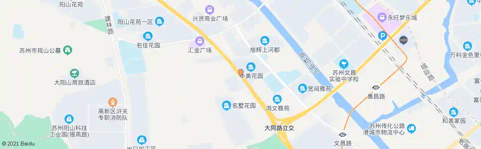 苏州华美花园西_公交站地图_苏州公交_妙搜公交查询2024