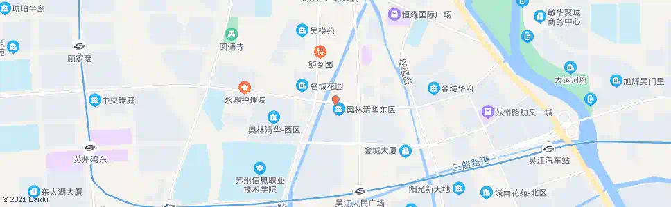 苏州奥林清华东区_公交站地图_苏州公交_妙搜公交查询2024