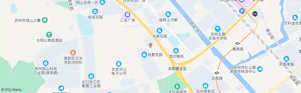 苏州名墅花园北_公交站地图_苏州公交_妙搜公交查询2024