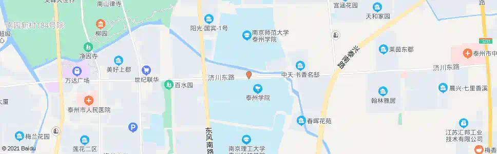 泰州泰州学院南通路_公交站地图_泰州公交_妙搜公交查询2024