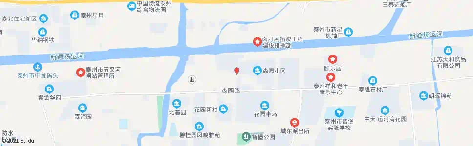 泰州森园小区_公交站地图_泰州公交_妙搜公交查询2024