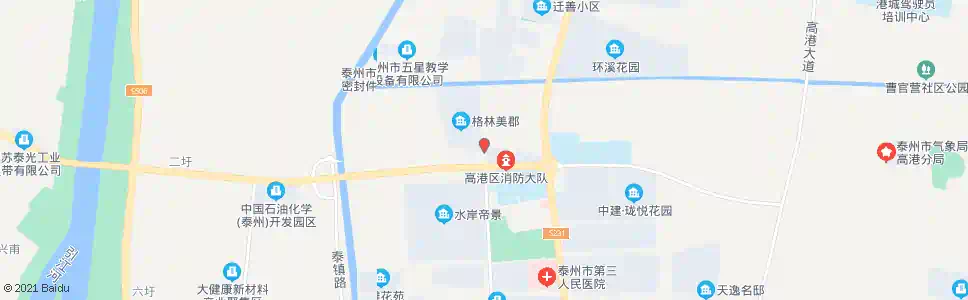 泰州高港人武部_公交站地图_泰州公交_妙搜公交查询2024