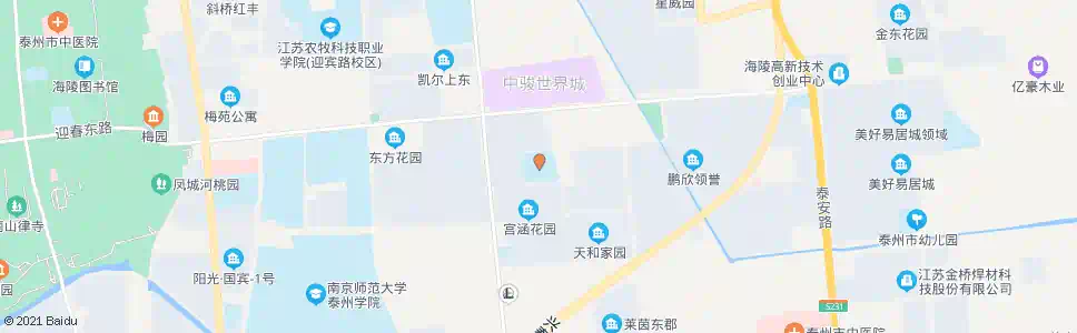 泰州城东小学_公交站地图_泰州公交_妙搜公交查询2024