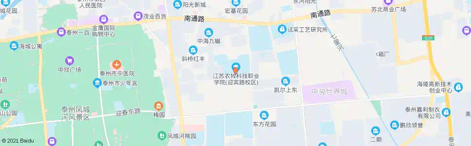 泰州扬子江技工学校_公交站地图_泰州公交_妙搜公交查询2024