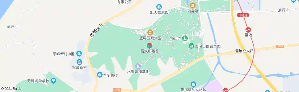 无锡缘溪道(雪浪山生态园)_公交站地图_无锡公交_妙搜公交查询2024