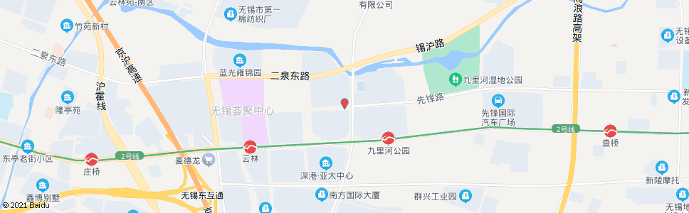 无锡先锋路(纺城大道)_公交站地图_无锡公交_妙搜公交查询2024