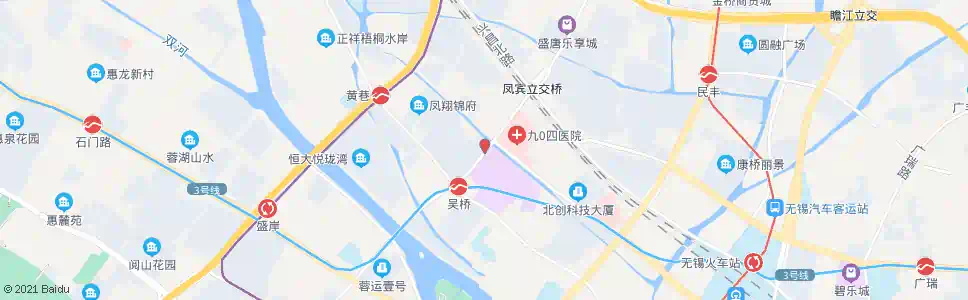 无锡凤宾桥_公交站地图_无锡公交_妙搜公交查询2024