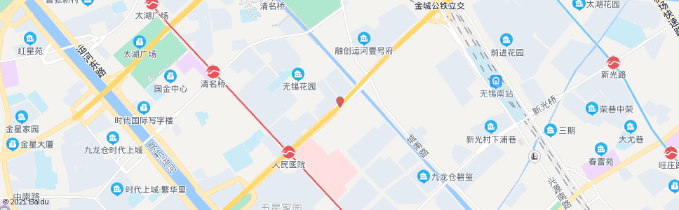 无锡南长街(金城路)_公交站地图_无锡公交_妙搜公交查询2024