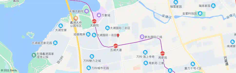 无锡周新路(五湖大道)_公交站地图_无锡公交_妙搜公交查询2024