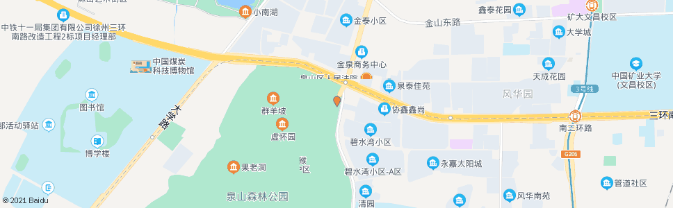 徐州泉山公园东门_公交站地图_徐州公交_妙搜公交查询2024