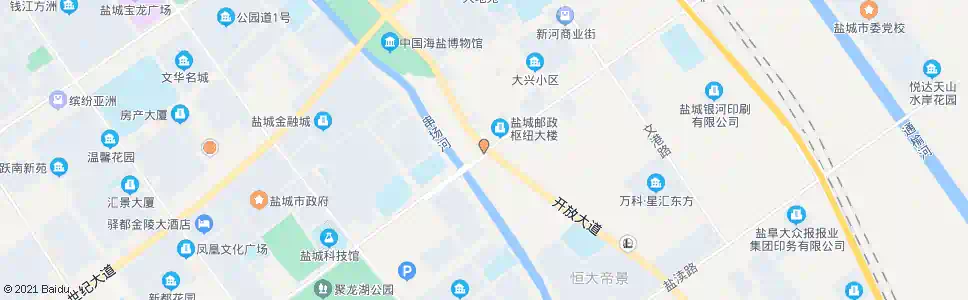 盐城开放大道新都路口_公交站地图_盐城公交_妙搜公交查询2024