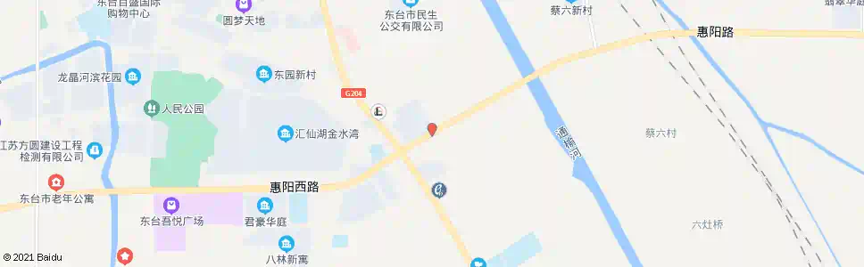 盐城惠阳大桥西_公交站地图_盐城公交_妙搜公交查询2024