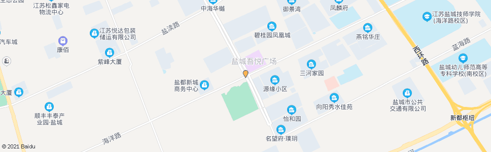 盐城海洋路开创路口_公交站地图_盐城公交_妙搜公交查询2024