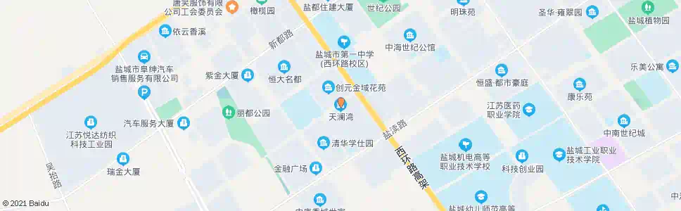 盐城天澜湾_公交站地图_盐城公交_妙搜公交查询2024