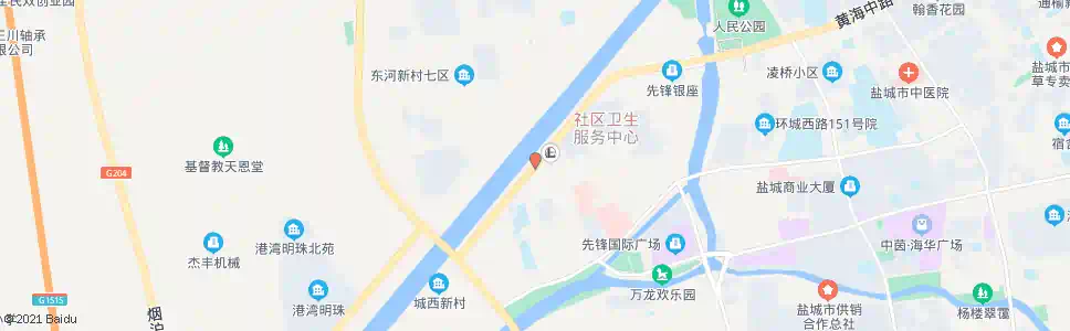 盐城黄海路健康路口_公交站地图_盐城公交_妙搜公交查询2024