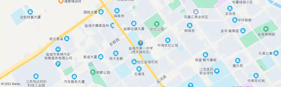 盐城招呼站(盐城市第一中学)_公交站地图_盐城公交_妙搜公交查询2024