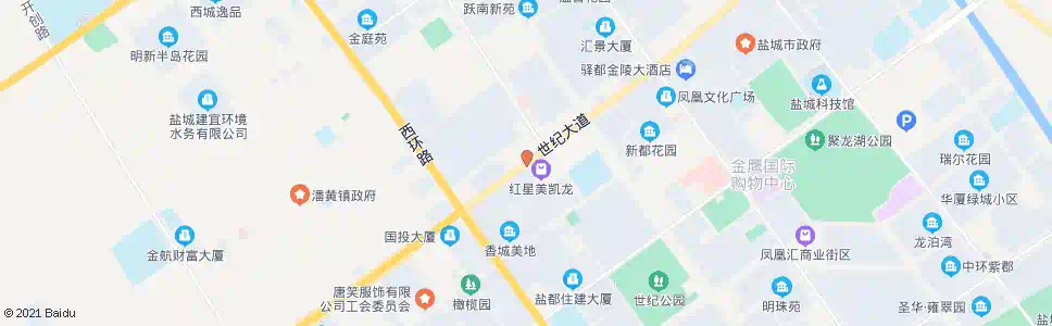 盐城红星美凯龙_公交站地图_盐城公交_妙搜公交查询2024