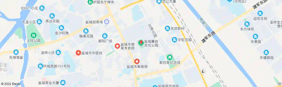 盐城廉政文化公园_公交站地图_盐城公交_妙搜公交查询2024