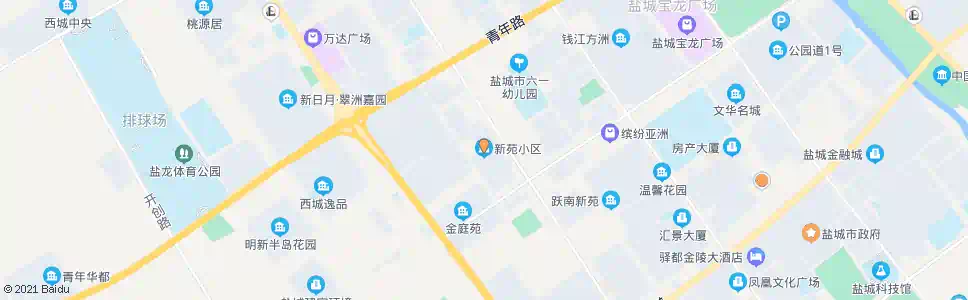 盐城新苑小区_公交站地图_盐城公交_妙搜公交查询2024