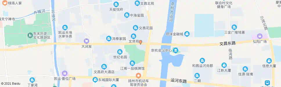 扬州文昌花园南(住房公积金中心)_公交站地图_扬州公交_妙搜公交查询2024